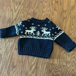 Polo by Ralph Lauren Navy Blue Deer Sweater 9Mo